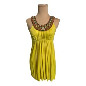 Vintage Delia’s Beaded Sleeveless Raceback Top - Size M, Yellow